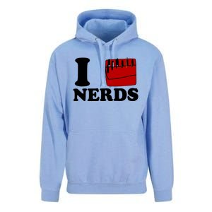 Claudia Wearing I Heart Nerds Ariana Unisex Surf Hoodie