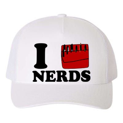 Claudia Wearing I Heart Nerds Ariana Yupoong Adult 5-Panel Trucker Hat