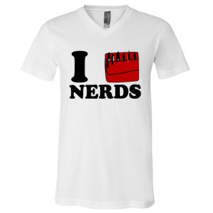 Claudia Wearing I Heart Nerds Ariana V-Neck T-Shirt