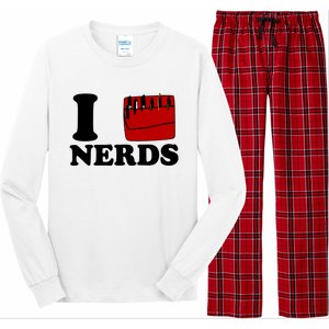 Claudia Wearing I Heart Nerds Ariana Long Sleeve Pajama Set