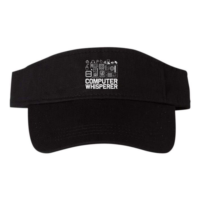 Computer Whisperer It Tech Support Nerds Geek Valucap Bio-Washed Visor