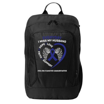 Colorectal Wings In Memory Of Husband Colon Cancer Awareness Gift City Backpack