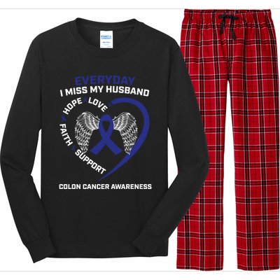 Colorectal Wings In Memory Of Husband Colon Cancer Awareness Gift Long Sleeve Pajama Set