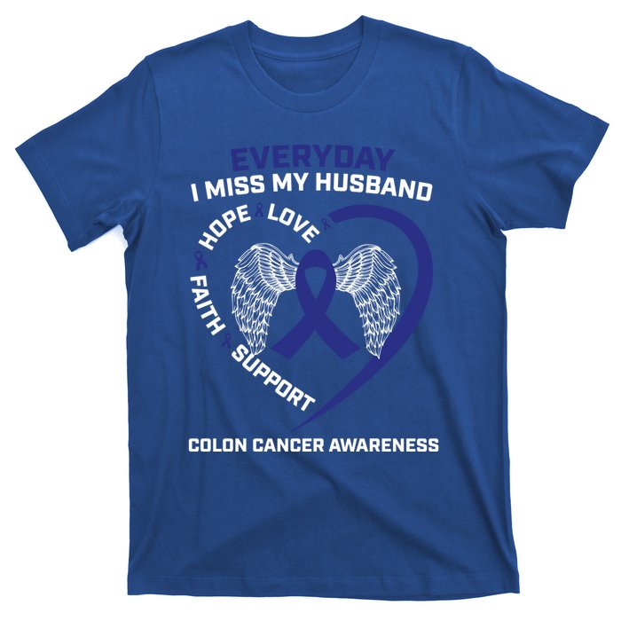 Colorectal Wings In Memory Of Husband Colon Cancer Awareness Gift T-Shirt