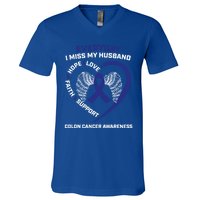 Colorectal Wings In Memory Of Husband Colon Cancer Awareness Gift V-Neck T-Shirt