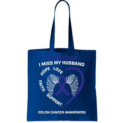 Colorectal Wings In Memory Of Husband Colon Cancer Awareness Gift Tote Bag