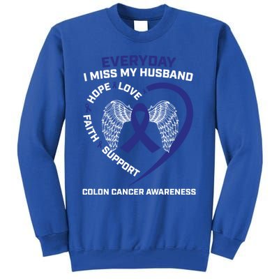 Colorectal Wings In Memory Of Husband Colon Cancer Awareness Gift Tall Sweatshirt