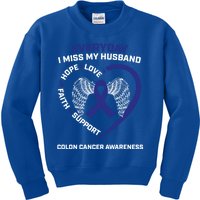 Colorectal Wings In Memory Of Husband Colon Cancer Awareness Gift Kids Sweatshirt