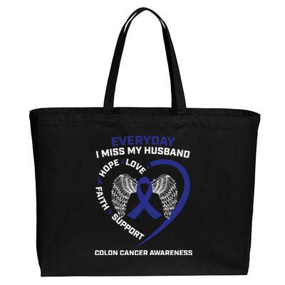 Colorectal Wings In Memory Of Husband Colon Cancer Awareness Gift Cotton Canvas Jumbo Tote