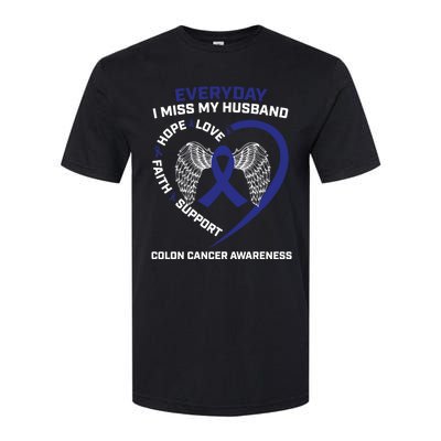 Colorectal Wings In Memory Of Husband Colon Cancer Awareness Gift Softstyle CVC T-Shirt