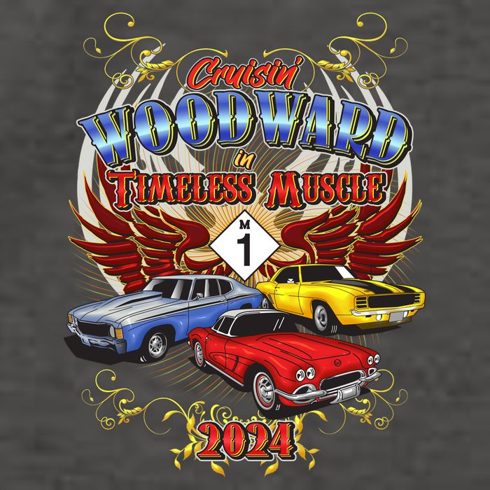 Cruisin Woodward In Timeless Muscle 2024 Vector Backpack