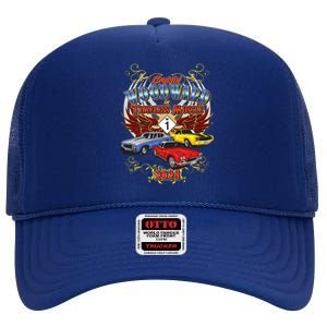 Cruisin Woodward In Timeless Muscle 2024 High Crown Mesh Back Trucker Hat