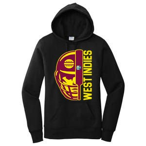 Cricket West Indies Fan Helmet Ball And Bat Women's Pullover Hoodie