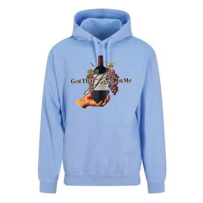 Classy Wine In Me Got That Josh In Me Funny Unisex Surf Hoodie