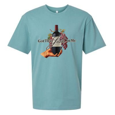 Classy Wine In Me Got That Josh In Me Funny Women Sueded Cloud Jersey T-Shirt