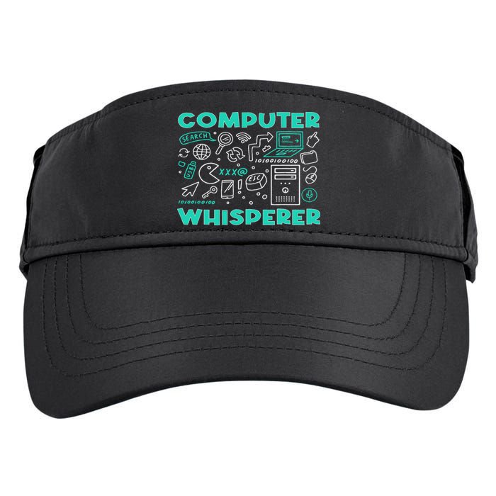 Computer Whisperer It Tech Support Geek Nerd Humor Adult Drive Performance Visor