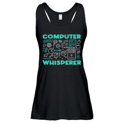 Computer Whisperer It Tech Support Geek Nerd Humor Ladies Essential Flowy Tank
