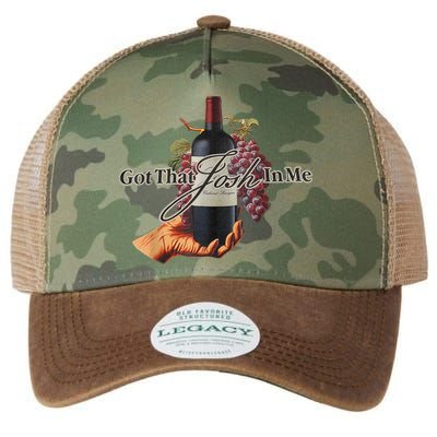 Classy Wine In Me Got That Josh In Me Funny Legacy Tie Dye Trucker Hat
