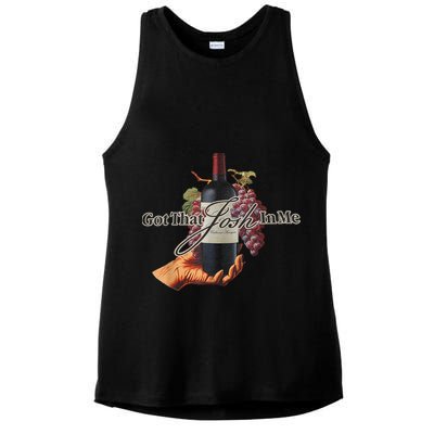 Classy Wine In Me Got That Josh In Me Funny Ladies PosiCharge Tri-Blend Wicking Tank