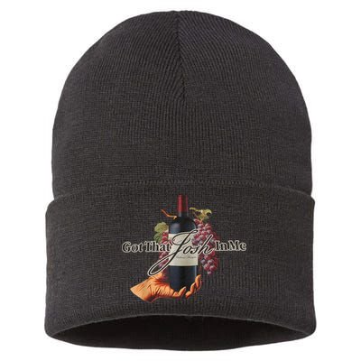 Classy Wine In Me Got That Josh In Me Funny Sustainable Knit Beanie