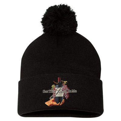 Classy Wine In Me Got That Josh In Me Funny Pom Pom 12in Knit Beanie
