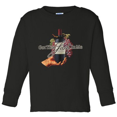 Classy Wine In Me Got That Josh In Me Funny Toddler Long Sleeve Shirt