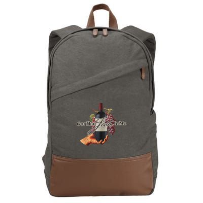 Classy Wine In Me Got That Josh In Me Funny Cotton Canvas Backpack