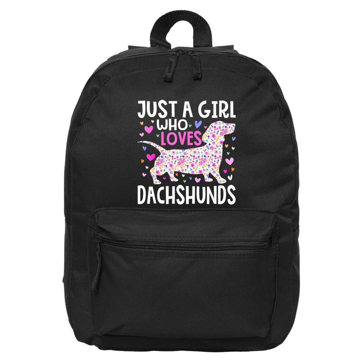 Cute Weiner Just A Girl Who Loves Dachshunds Best Gift 16 in Basic Backpack