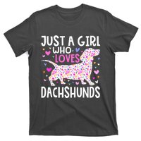 Cute Weiner Just A Girl Who Loves Dachshunds Best Gift T-Shirt