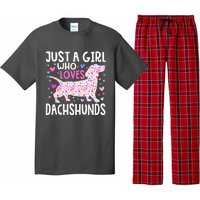 Cute Weiner Just A Girl Who Loves Dachshunds Best Gift Pajama Set