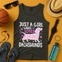 Cute Weiner Just A Girl Who Loves Dachshunds Best Gift Tank Top