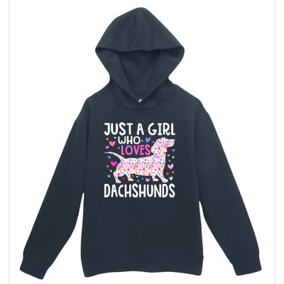 Cute Weiner Just A Girl Who Loves Dachshunds Best Gift Urban Pullover Hoodie