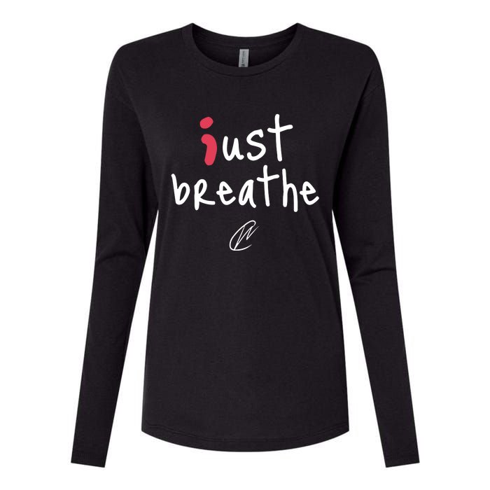 Creating Wonders Just Breathe Womens Cotton Relaxed Long Sleeve T-Shirt