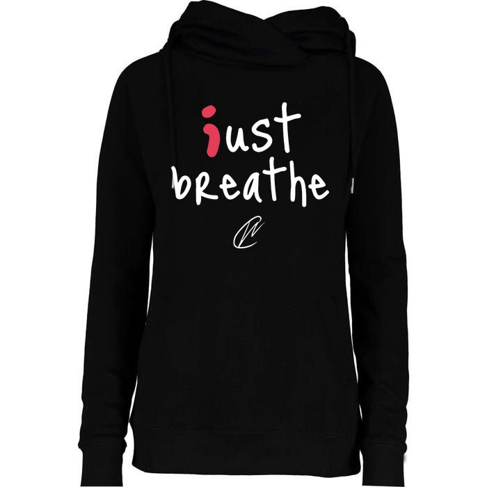 Creating Wonders Just Breathe Womens Funnel Neck Pullover Hood