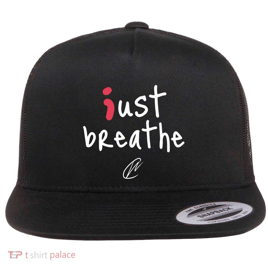 Creating Wonders Just Breathe Flat Bill Trucker Hat