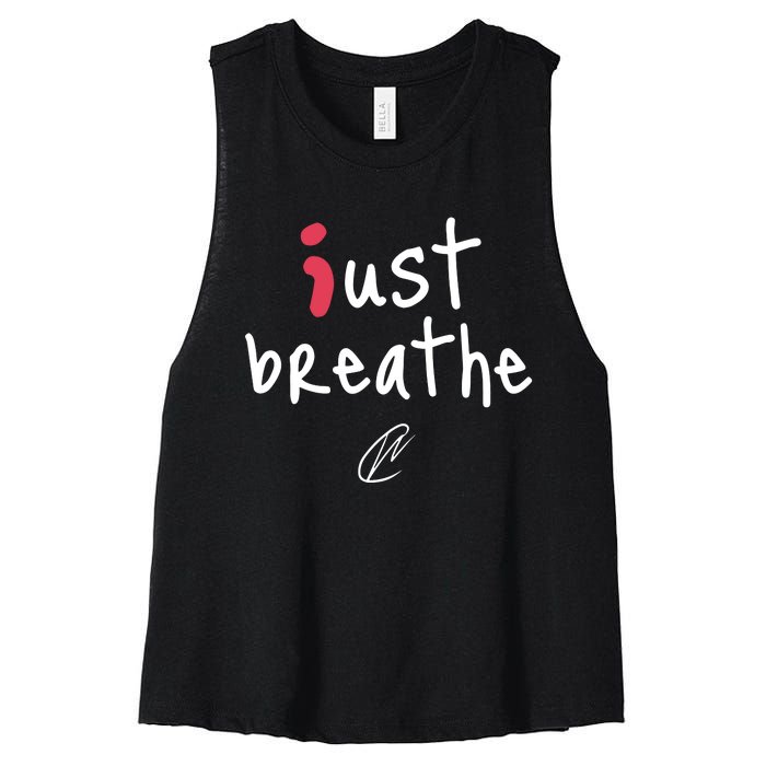 Creating Wonders Just Breathe Women's Racerback Cropped Tank