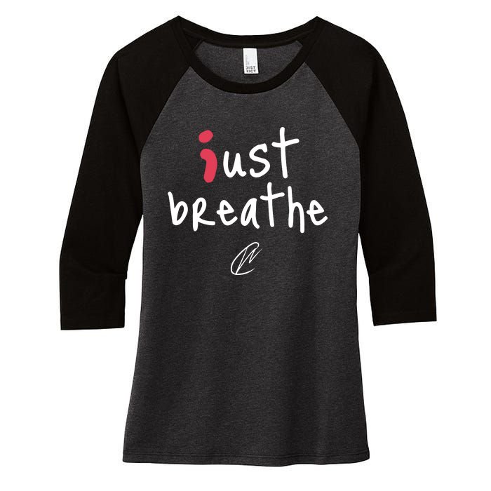 Creating Wonders Just Breathe Women's Tri-Blend 3/4-Sleeve Raglan Shirt