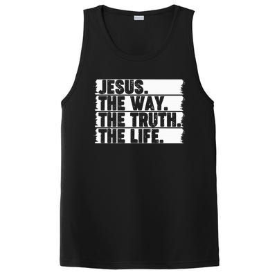 Christian Worship Jesus The Way Truth Life Bible Verse Faith PosiCharge Competitor Tank