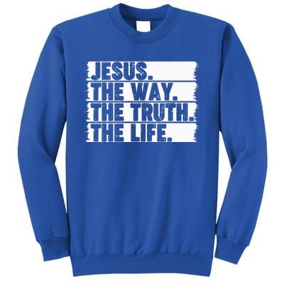 Christian Worship Jesus The Way Truth Life Bible Verse Faith Sweatshirt