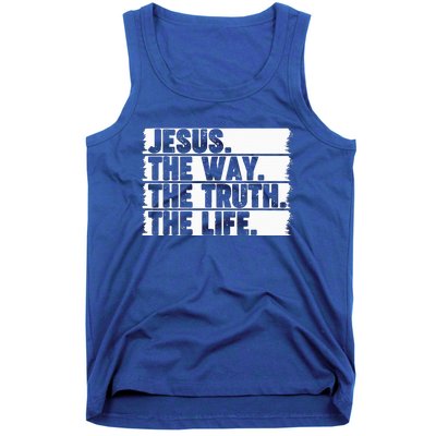 Christian Worship Jesus The Way Truth Life Bible Verse Faith Tank Top