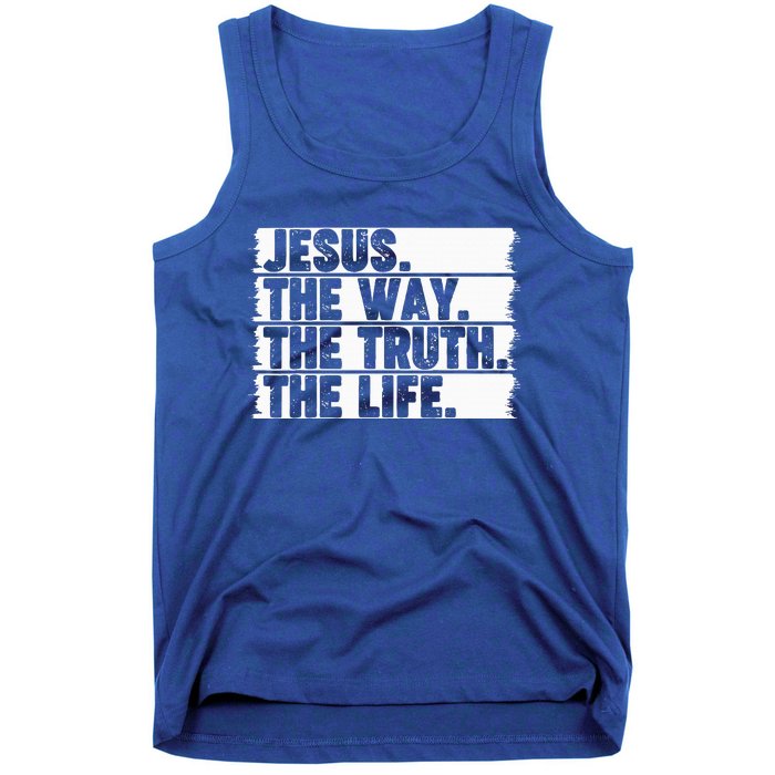 Christian Worship Jesus The Way Truth Life Bible Verse Faith Tank Top