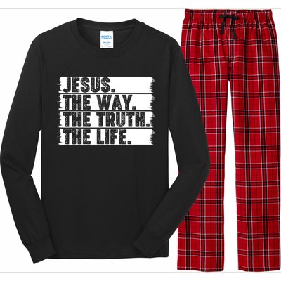 Christian Worship Jesus The Way Truth Life Bible Verse Faith Long Sleeve Pajama Set