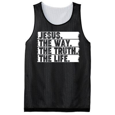 Christian Worship Jesus The Way Truth Life Bible Verse Faith Mesh Reversible Basketball Jersey Tank