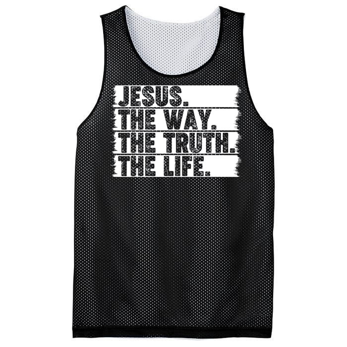 Christian Worship Jesus The Way Truth Life Bible Verse Faith Mesh Reversible Basketball Jersey Tank