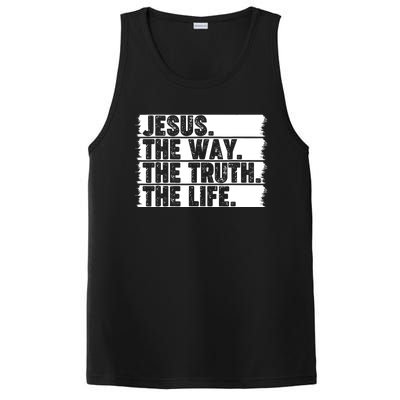 Christian Worship Jesus The Way Truth Life Bible Verse Faith PosiCharge Competitor Tank