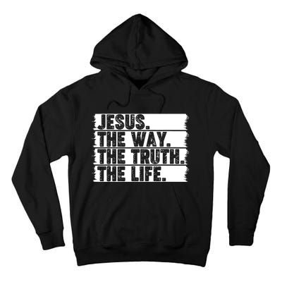 Christian Worship Jesus The Way Truth Life Bible Verse Faith Tall Hoodie