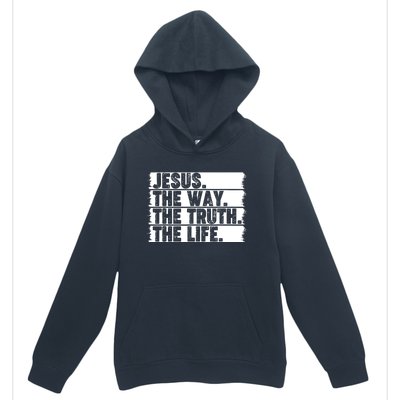 Christian Worship Jesus The Way Truth Life Bible Verse Faith Urban Pullover Hoodie