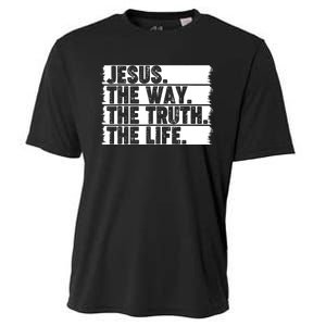 Christian Worship Jesus The Way Truth Life Bible Verse Faith Cooling Performance Crew T-Shirt