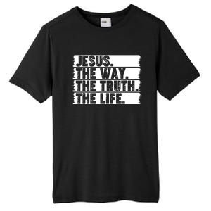 Christian Worship Jesus The Way Truth Life Bible Verse Faith Tall Fusion ChromaSoft Performance T-Shirt