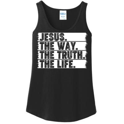 Christian Worship Jesus The Way Truth Life Bible Verse Faith Ladies Essential Tank